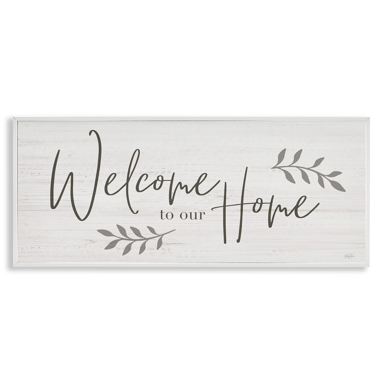 Stupell Industries Welcome To Our Home Country Sign Black Framed Giclee Art